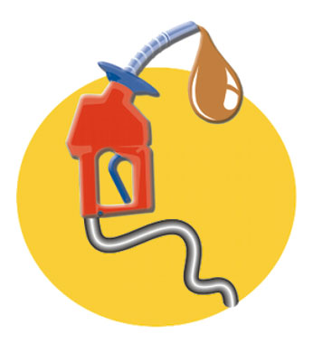 This is a small logo depicting a gasoline nozzle with hose attached, similar to the ones seen at the pumps at gas stations.