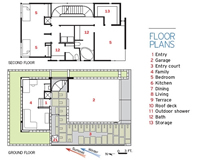Gunning Residence Second and Ground Floor Plan