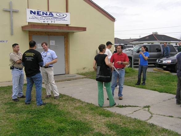 Crews gather at NENA Center